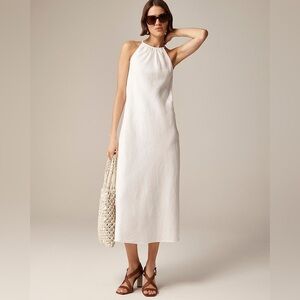 J. Crew High-neck midi dress in linen